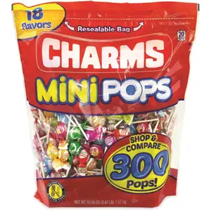 Charms GRR20902010 Charms Mini Pops, 3.74 Lb Bag, Assorted Flavors, 300/bag