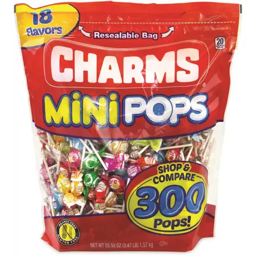 Charms Mini Pops, 3.74 Lb Bag, Assorted Flavors, 300/bag