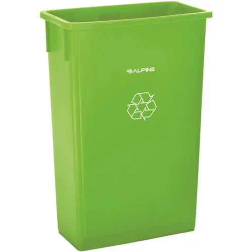 Slim 23 Gallon Lime Green Waste Receptacle Trash Can Slim 23 Gallon Lime Green Waste Receptacle Trash Can