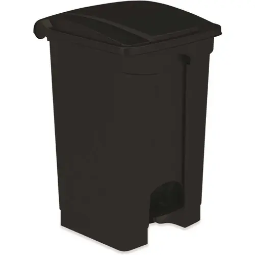 Safco Step-On Receptacle, Plastic, 12 Gal, Black Safco Step-On Receptacle, Plastic, 12 Gal, Black