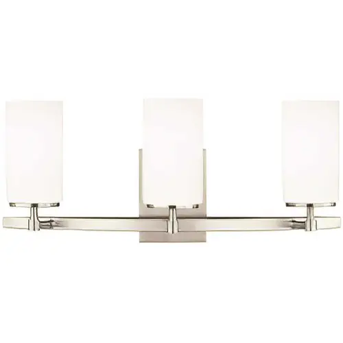 Alturas 9.5 Watts Three Light Bath Sconces Brushed NICKEL