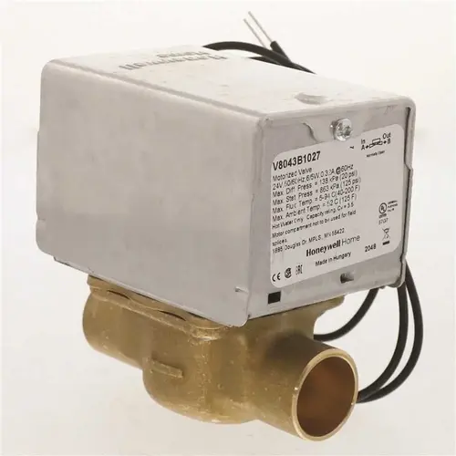 Valve Zone 2 Way 3/4 ft Sweat 24vac 3/4" Sweat 24v Spring Return Valve Zone 2 Way 3/4 ft Sweat 24vac 3/4" Sweat 24v Spring Return