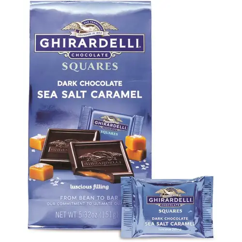 Dark And Sea Salt Caramel Chocolate Squares, 5.32 Oz Dark And Sea Salt Caramel Chocolate Squares, 5.32 Oz