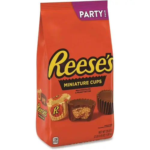 Peanut Butter Cups Miniatures Party Pack, Milk Chocolate, 35.6 Oz Bag