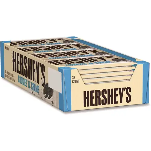 Hershey'S Cookies 'n' Creme Candy Bar, 1.55 Oz Bar Package Of 36