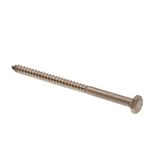 Generic Hex Lag Sws, 1/4 In X 4 In, Grd 18-8 Ss, Package Of 25 Generic Hex Lag Sws, 1/4 In X 4 In, Grd 18-8 Ss, Package Of 25