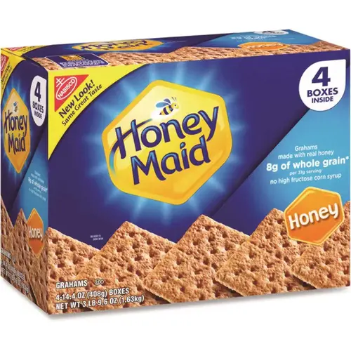 Nabisco Honey Maid Honey Grahams 14.4 Oz Package Of 4