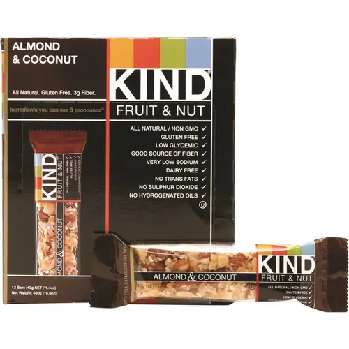 Kind 1.4 Oz Almond And Coconut Fruit And Nut Bars Package Of 12