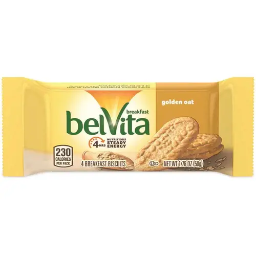 Belvita Breakfast Biscuits Golden Oat 1.76 Oz Pack 12