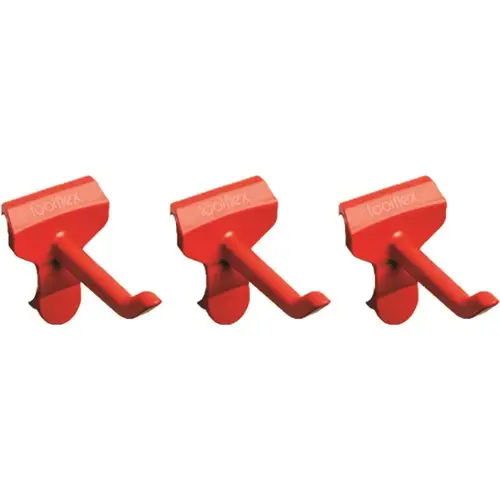 Toolflex One Universal Hook Requires Rail Red Package Of 3
