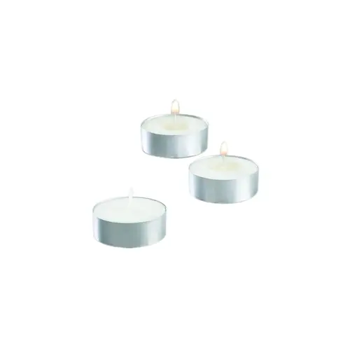 TEALIGHT WAX CANDLE 5HR WAX TEALIGHT CANDLES (10/50) White