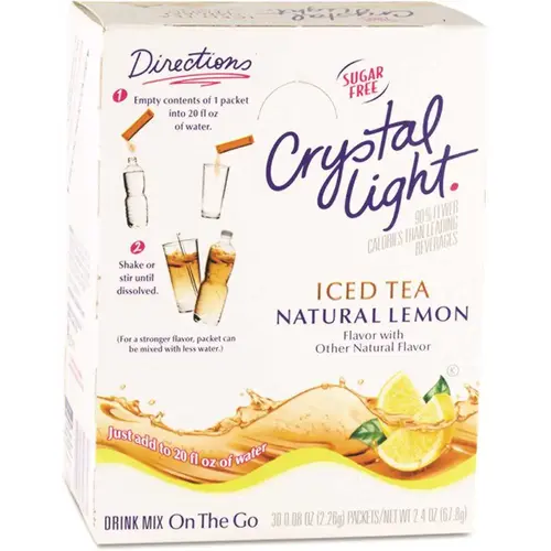 Crystal Light On The Go 0.16 Oz Iced Tea Package Of 30