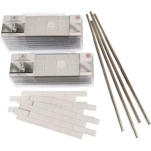Aspect Glass Mini Subway Frost Backsplash Kit