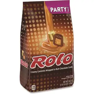 Rolo GRR24600406 Party Pack Creamy Caramels Wrapped In Rich Chocolate Candy, 35.6 Oz Bag