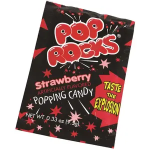 Pop Rocks GRR20900231 Pop Rocks Sugar Candy,strawberry, 0.33 Oz Pouches, 24/pack