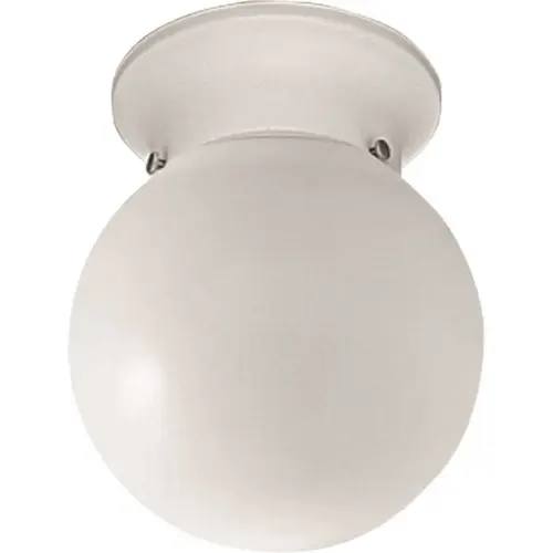 Progress Lighting White One-Light Flush Fixture 6 X 7.25 Progress Lighting White One-Light Flush Fixture 6 X 7.25