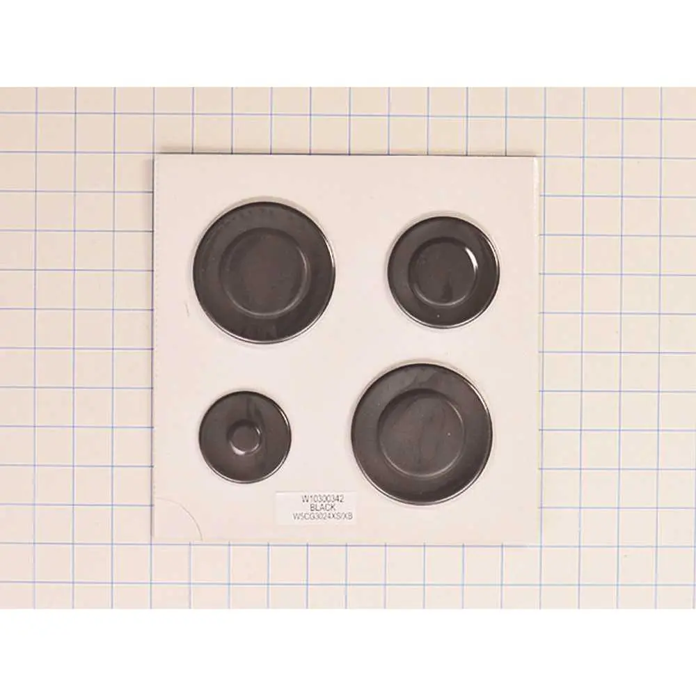 Whirlpool Burner Cap Set For Range Part #w10300342 WPW10300342