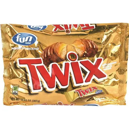 Twix Cookie Bars, Fun Size, 10.83 Oz Bag, Package Of 4 Twix Cookie Bars, Fun Size, 10.83 Oz Bag, Package Of 4