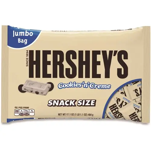 Hershey'S Snack Size Bars, Cookies N Creme, 17.1 Oz Bag, Package Of 2