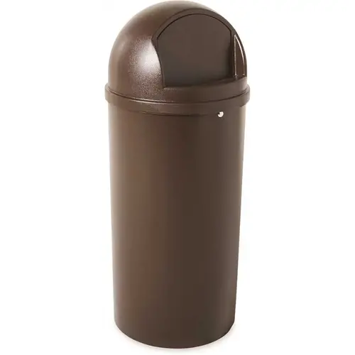 Rubbermaid Commercial Marshal 15 Gal Brown Plastic Round Trash Can Rubbermaid Commercial Marshal 15 Gal Brown Plastic Round Trash Can