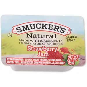 SMUCKER'S SMU8201 1/2 Ounce Natural Jam, 0.5 Oz Container, Strawberry