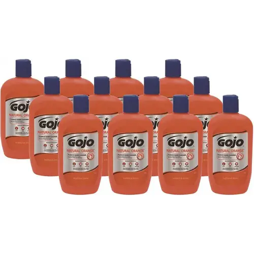 Gojo Natural Orange Pumice Hand Cleaner, 14 Oz Bottle, Carton Of 12 Gojo Natural Orange Pumice Hand Cleaner, 14 Oz Bottle, Carton Of 12