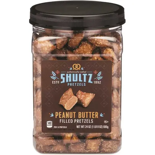 Shultz Pretzels, Peanut Butter, Tub, 1.5 Oz Shultz Pretzels, Peanut Butter, Tub, 1.5 Oz