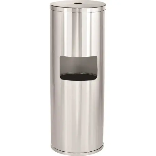 Stainless Steel Built-In Gym Wipe Dispenser Trash Can