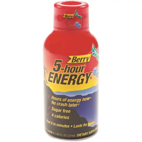 5-Hour Energy 5-Hour EnergyEnergy Drink, Berry, 1.93oz Bottle, Package Of 12