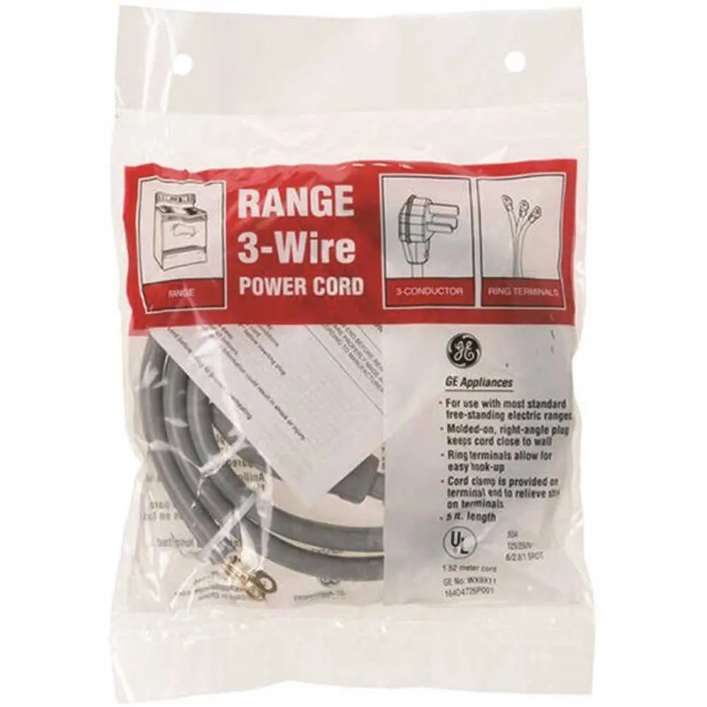 GE Ge neral Electric Power Cord For Ran Part #wx9x11 WX09X10011