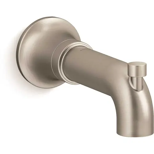 Tone Wall-Mount Bath Spout With Diverter Vibrant Brushed NICKEL Tone Wall-Mount Bath Spout With Diverter Vibrant Brushed NICKEL
