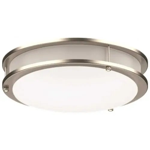 12" Brush NICKEL Select LED Flush Mount 2700/3000/3500/4000/5000k 90260