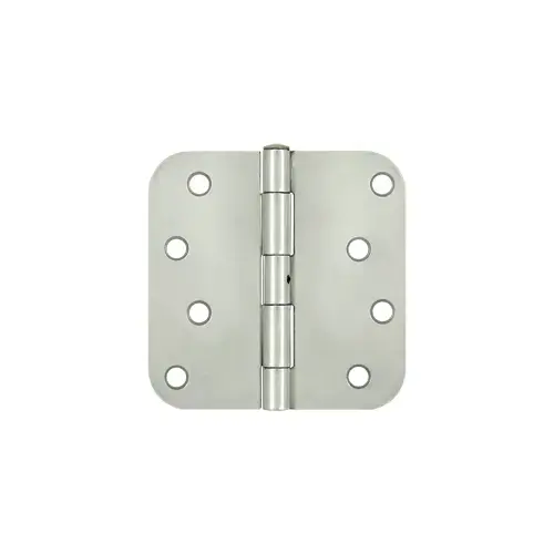Galvanized 4" x 4" Plain Bearing 5/8" Radius Corners Mortise Hinge - Pair