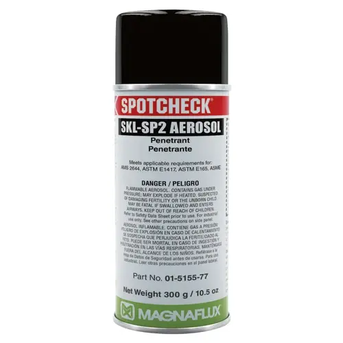 Spotcheck SKL-SP2 Solvent Removable Penetrant, Liquid Aerosol Can, Net Volume 10.5 oz Red Spotcheck SKL-SP2 Solvent Removable Penetrant, Liquid Aerosol Can, Net Volume 10.5 oz Red