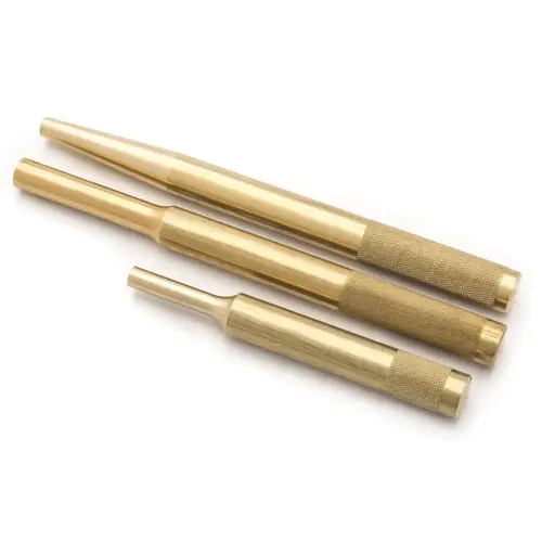 Drift Punch Sets, Inch, 3 Pc., 4 in/4 in /6 in Long, Brass Drift Punch Sets, Inch, 3 Pc., 4 in/4 in /6 in Long, Brass