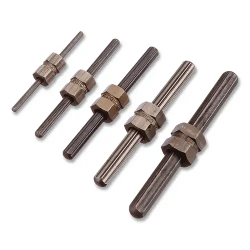 Screw Extractor Set, 1/4 in; 5/16 in; 3/8 in; 7/16 in; 1/2 in to 9/16 in dia Screw Extractor Set, 1/4 in; 5/16 in; 3/8 in; 7/16 in; 1/2 in to 9/16 in dia