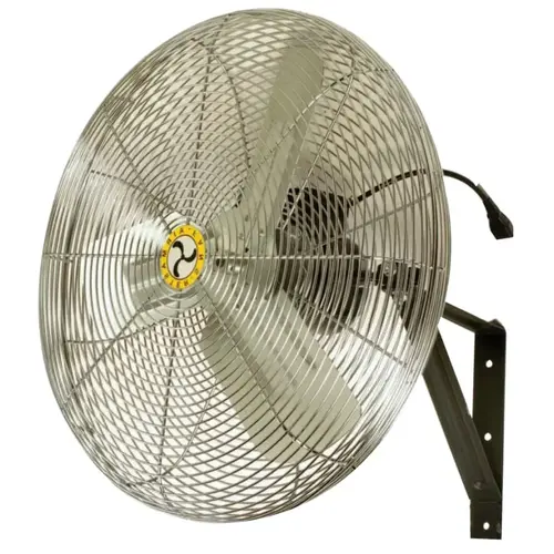Commercial Non-Oscillating Air Circulator, Wall/Ceiling, 24 in, 1/4 hp, 3-Speed