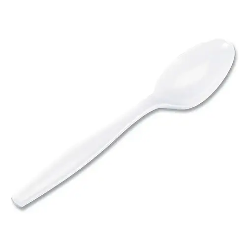 Plastic Cutlery, Teaspoon, White Plastic Cutlery, Teaspoon, White