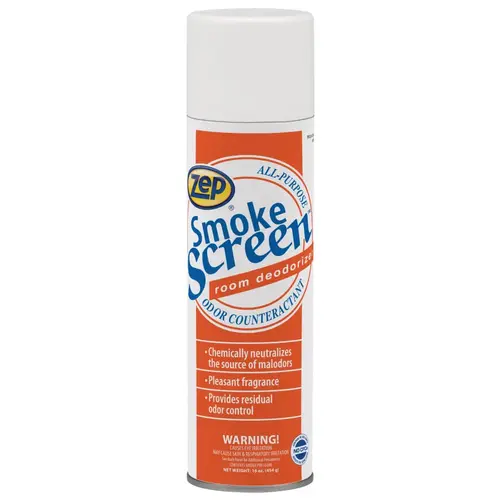 Smoke Screen  Deodorizer, 16 oz, Aerosol Can, Fresh Scent - pack of 12