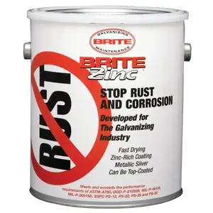 WELD-AID B-200 Brite  Zinc  Galvanizing Compound, 1 gal, Metal Pail Gray