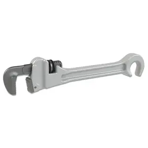 PETOL RW2AL Refinery Wrench, 1/8 in to 1-1/2 in Opening, Serrated Jaw, 1/2 in Wheel Wrench Opening, Aluminum