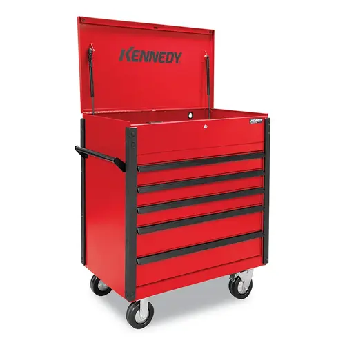 5-Drawer Maintenance Pro  Industrial Tool Cart, 19052 in , 39 in W x 43 in H, Red