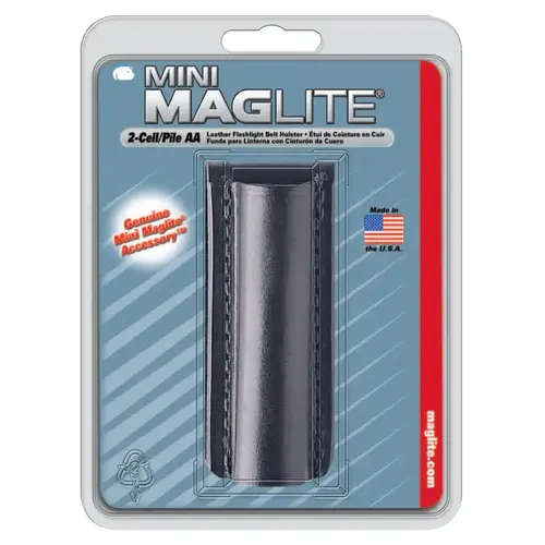 Holster, Flapless, For Use With 2-AA Flashlights, Black Holster, Flapless, For Use With 2-AA Flashlights, Black