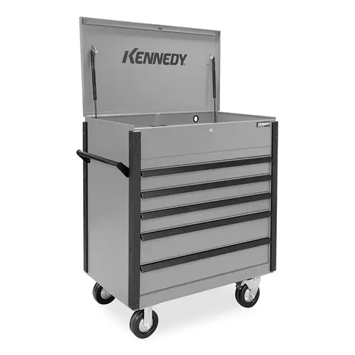 5-Drawer Maintenance Pro  Industrial Tool Cart, 19052 in , 39 in W x 43 in H, Grey
