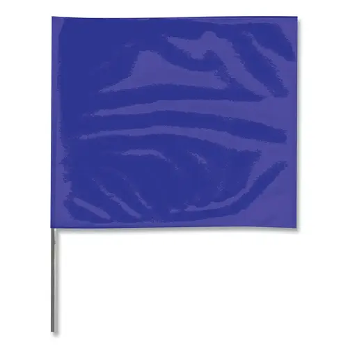 Stake Flags, 4 in x 5 in, 24 in Height, Blue - pack of 1000