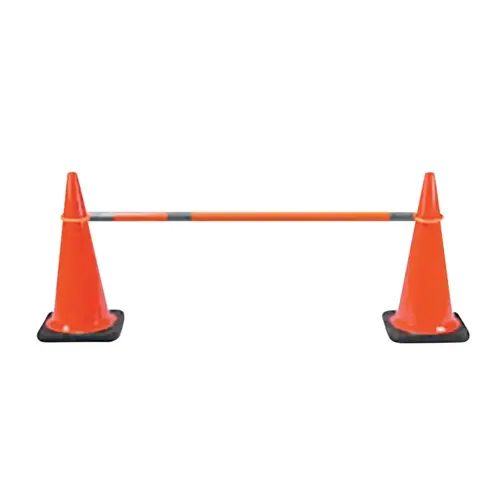 Safety Cone Bar, Retractable, 5 ft to 9 ft, Hard Plastic, 3-3" Reflective, Orange Safety Cone Bar, Retractable, 5 ft to 9 ft, Hard Plastic, 3-3" Reflective, Orange