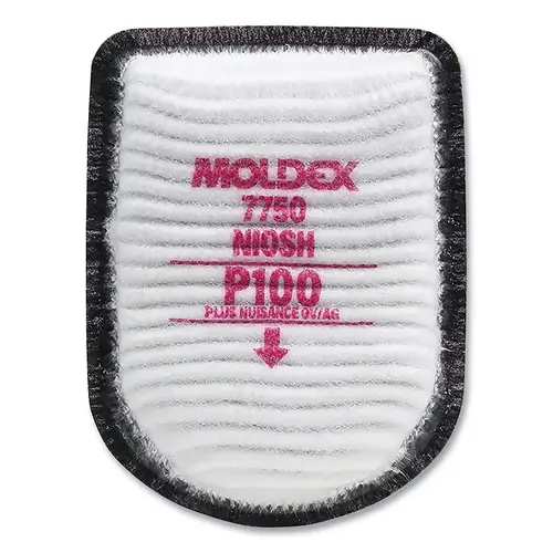 7000/7800/9000 Series Semi-Rectangular Filter, P100, Particulates/Nuisance Organic Vapors/Acid Gasses, for Facepiece White - 2 per pack x30 packs