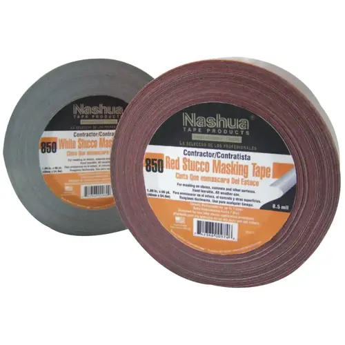 Construction Stucco Tapes, 2 in X 60 yd, 8.5 mil, Red - pack of 24