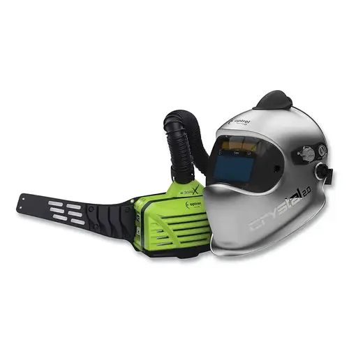 E3000X PAPR w/Crystal 2.0 Welding Helmet Silver; Green