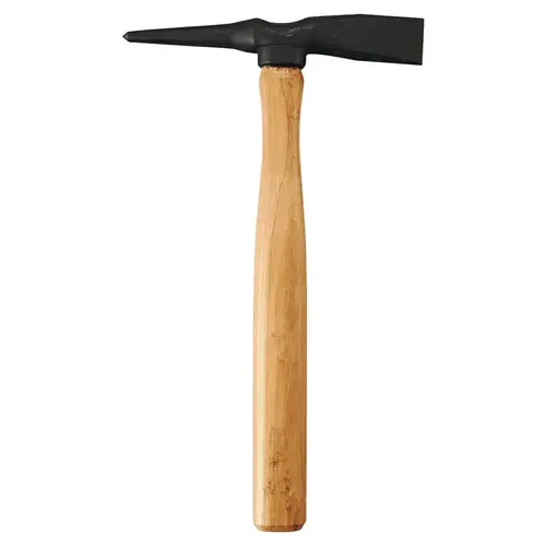 Chipping Hammer, Extra Heavy-Duty, 315 mm L, Cone and Chisel, Wood Handle Black; Natural